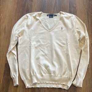 Womens Ralph Lauren Sport Cream Sweater